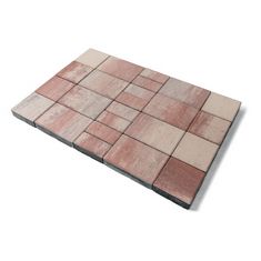 Вибропрессованная тротуарная плитка Мозаика color mix Фламинго BRAER