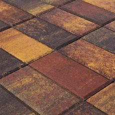 Вибропрессованная тротуарная плитка Прямоугольник Color Mix Мальва 60 мм BRAER