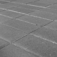 Вибропрессованная тротуарная плитка Прямоугольник Серый, 200x100x80 мм BRAER