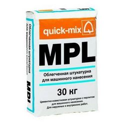 Облегченная штукатурка для машинного нанесения (водоотталкивающая) MPL wa,Quick-Mix